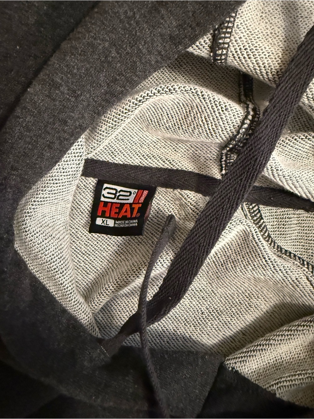 32 Degrees Dark Charcoal Hooded Pullover Sweatshirt - Picture 2 of 2